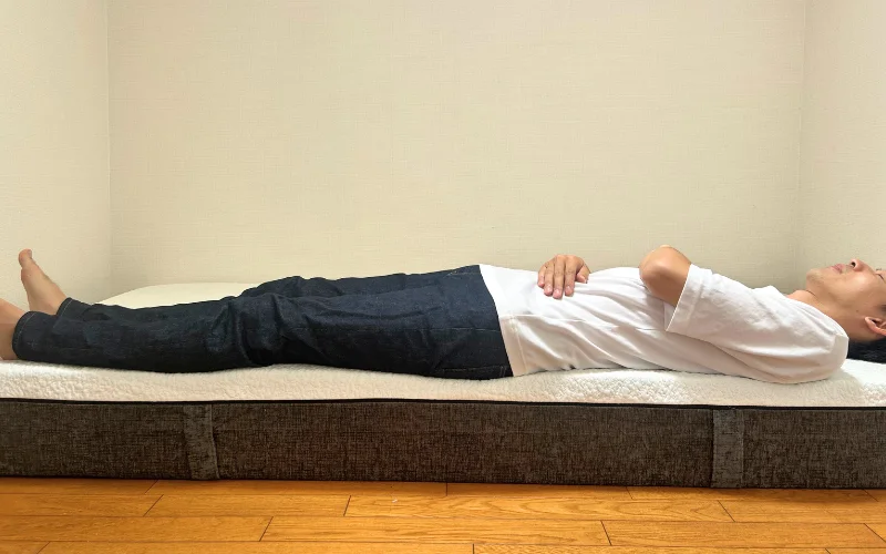 快眠タイムズマットレス3.0　あお向け　弾性