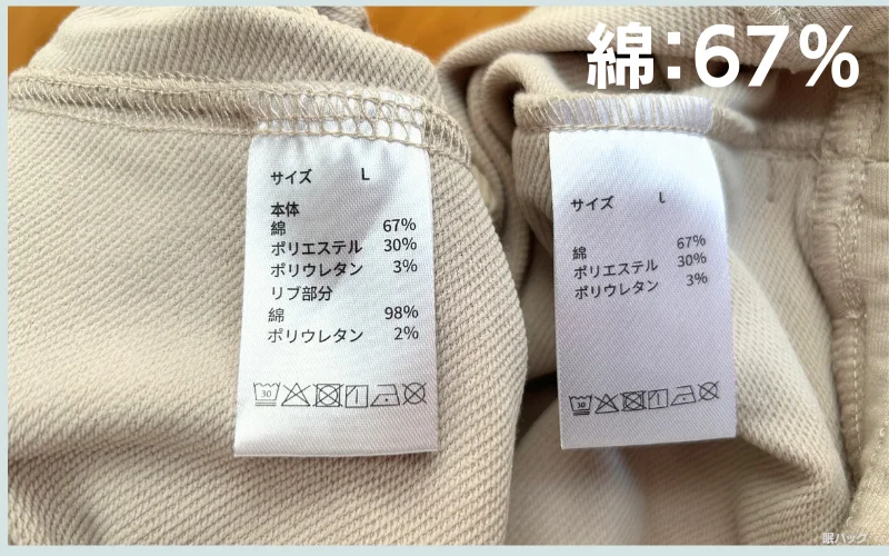 BAKUNEスウェット　素材